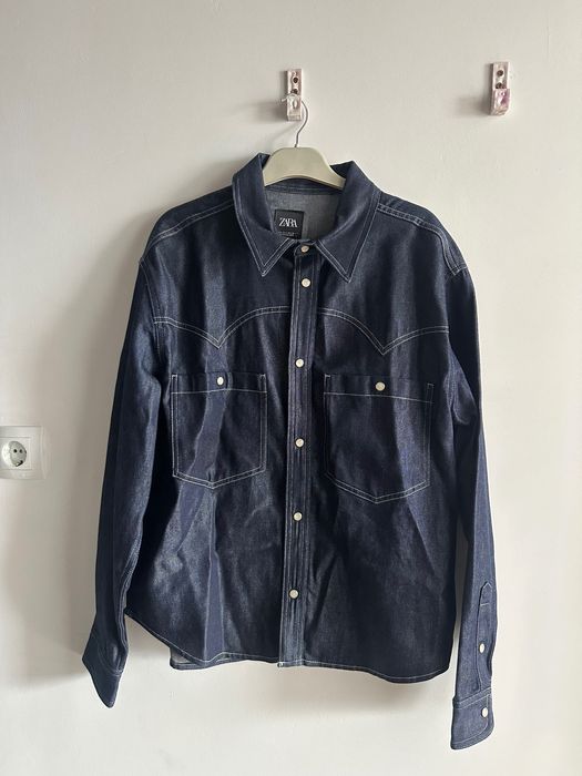 Мъжка дънкова риза ZARA S размер