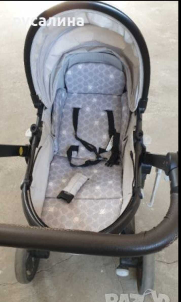 Бебешка количка с чанта и кош за кола