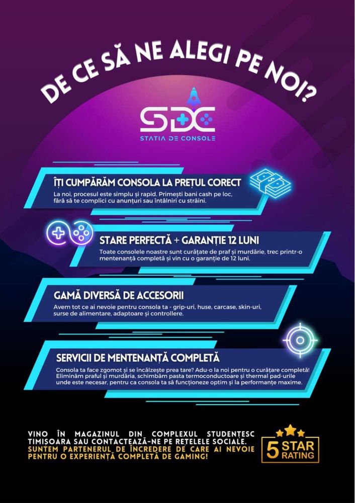 PS5 Slim Disc 1Tb (Playstation 5) | Garantie 12 LUNI | +BONUS | SDC