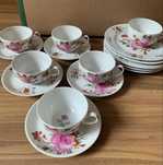 Servici cafea pictat manual