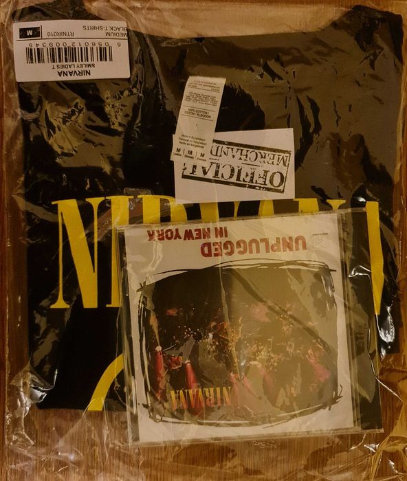 Tricou femei Nirvana - Smiley M + CD MTV Unplugged in New York