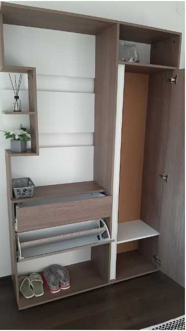 Cuier hol Irim Aspen, Stejar Cafea/Alb (Ofer transport pe Iasi)