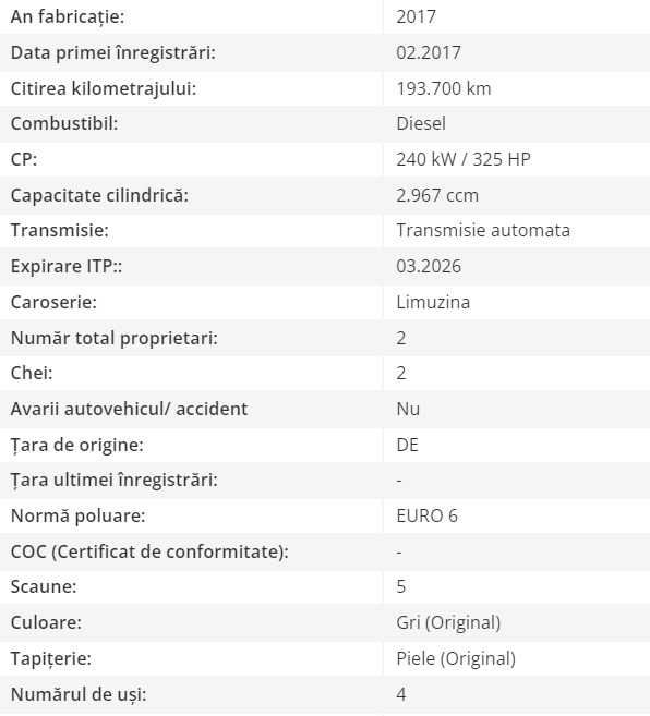 Audi A6 3.0 V6 TDI clean diesel Competition quattro disponibil comanda