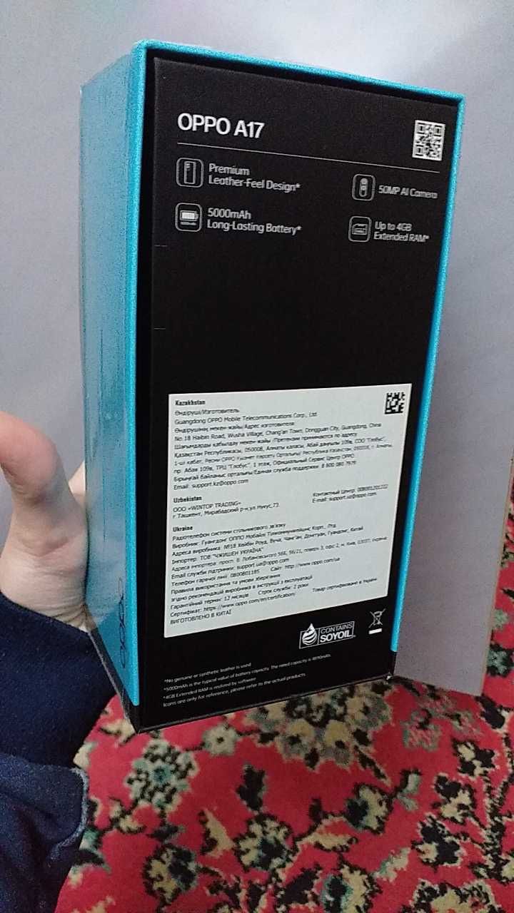 Oppo a17 holati ideal 1 koʻl tutilgan