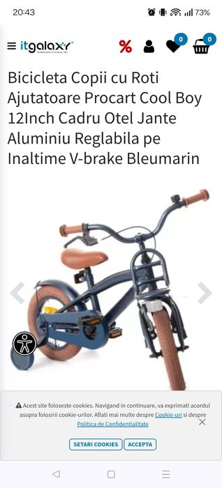 Bicicleta copii 2-4 ani