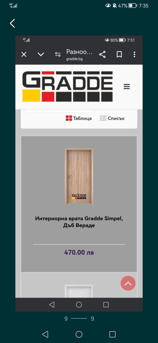 Интерирона врата Gradde Simp