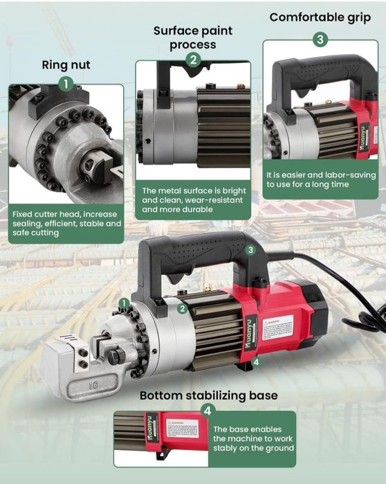Tăietor Hidraulic Electric Huanyu pentru Bare de Oțel