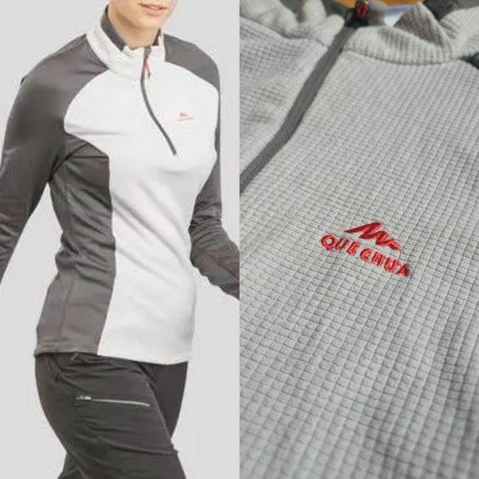 Bluză polar damă Quechua MH500 (fleece tehnic), bicolor, mărimea L