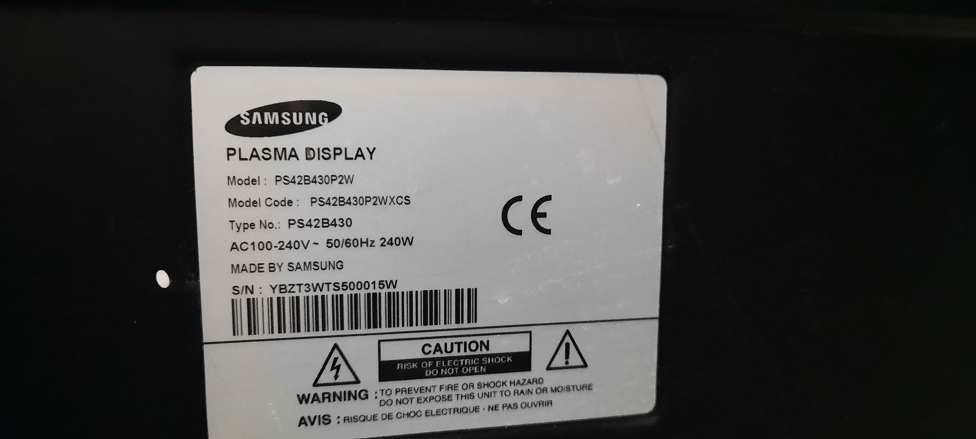 Телевизор сатылады. (Samsung). 46 дюйм, 106,9см, плазменный