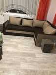 Coltar living extensibil - crem/maro