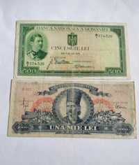 Bancnote 500 lei 1934 Carol ll; 1000 lei 1948 RPR