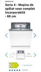 Mașină de spălat vase incorporabile Bosch SMV4EVX10E,13 seturi, 6 prog