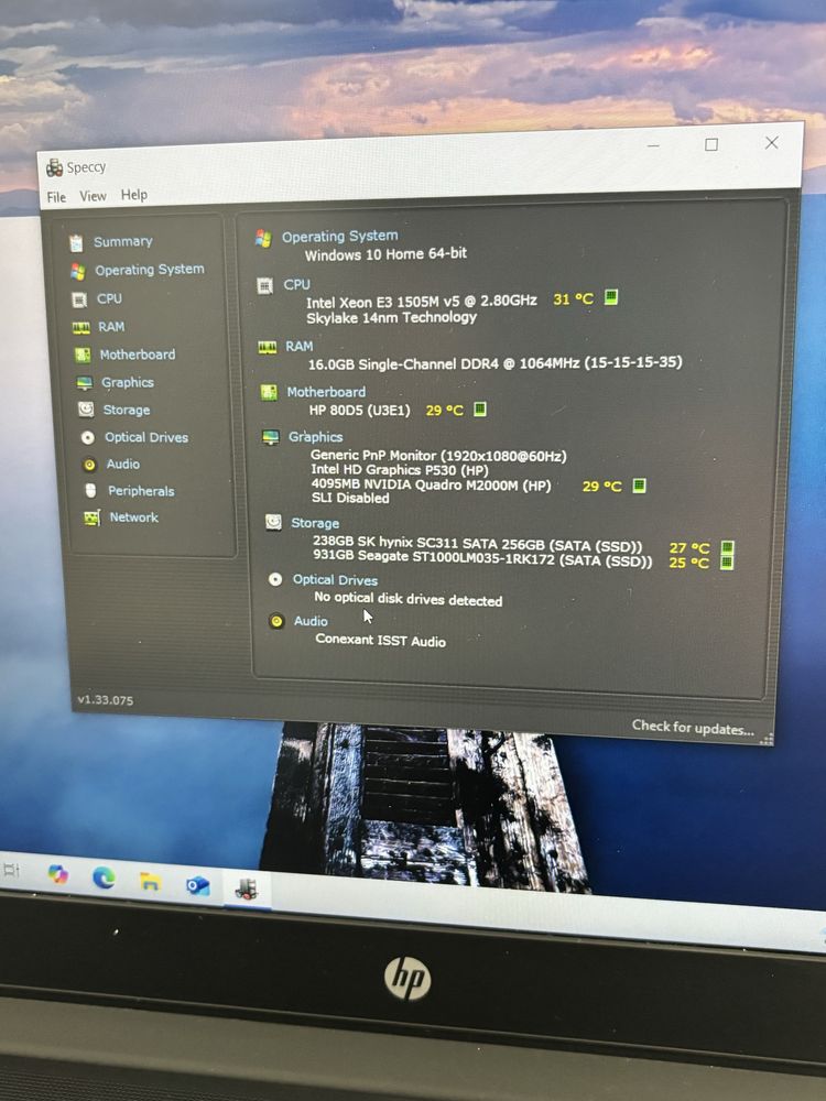 HP Workstation/Gaming• Xeon• 16Gb ram• Nvidia Quadro 4Gb• HP zbook 15