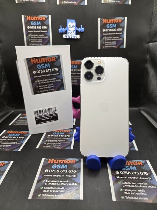iPhone 13 Pro Max / Silver / 128GB / 100% / Garantie / Rate