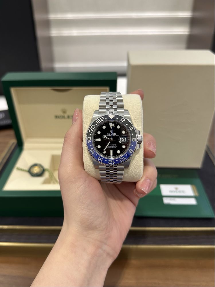 NEW Rolex GMT Master II 40mm Steel 126710 Batman