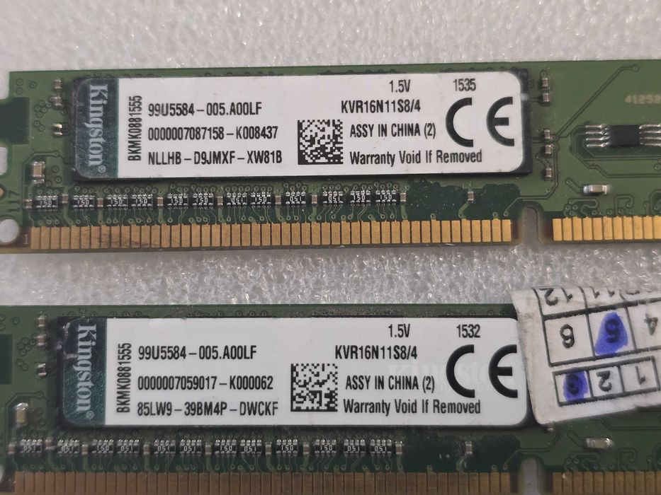 Memorie RAM Kingston ValueRAM 4GB DDR3 1600MHz KVR16N11S8/4
