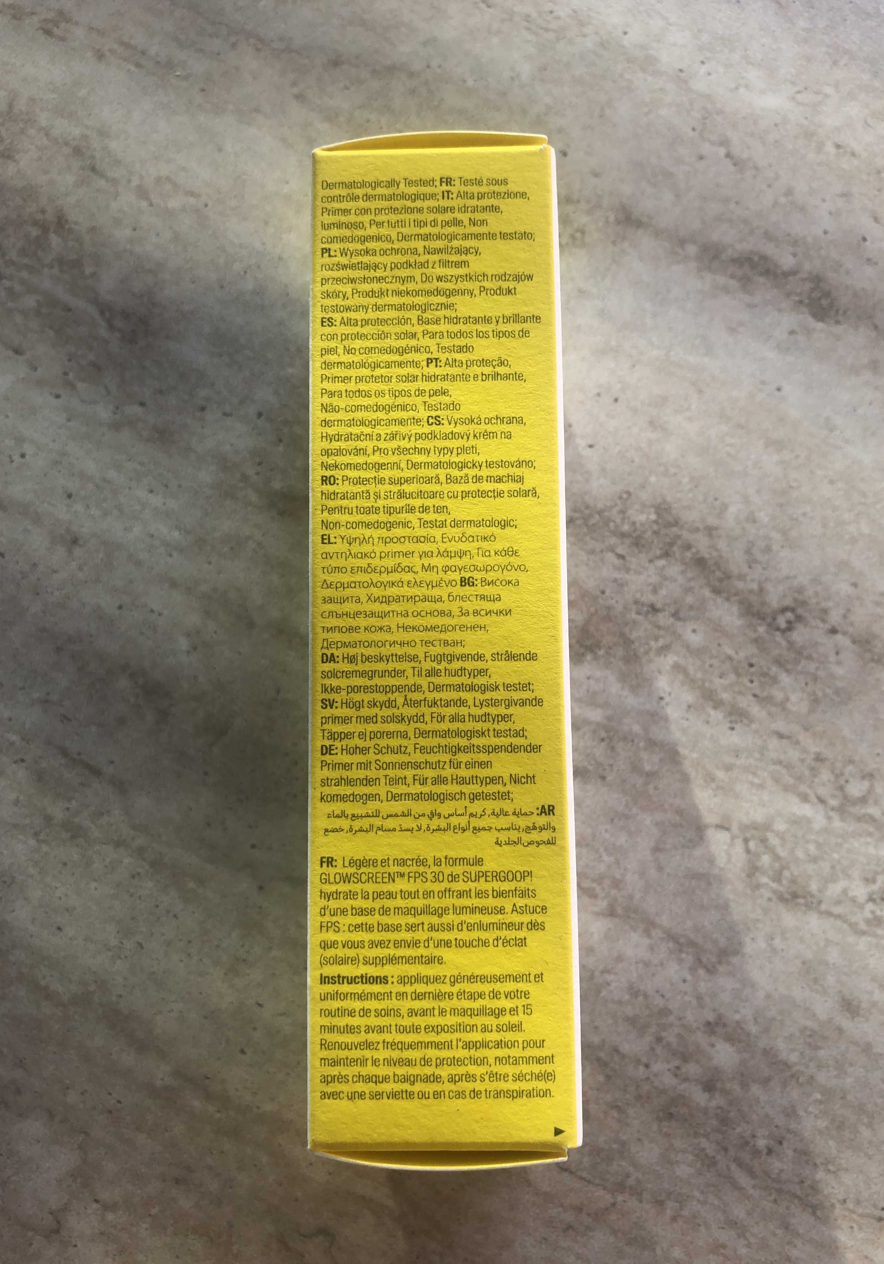 Слънцезащитен крем Supergoop! Glowscreen SPF30