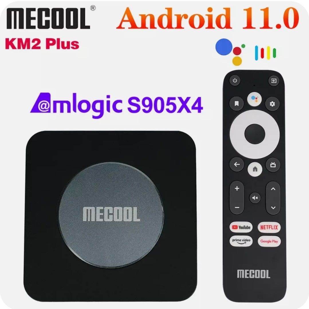 SmartBox.Mecool KM2 plus- 2/16гб.android11.Youtube+IPTV 5000 Каналла.ю