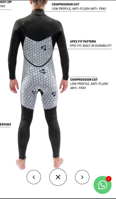 Неопрен за Кайт/Уинд/Уинг/Сърф Dakine Mission CZ 5/4/3 Size L Нов