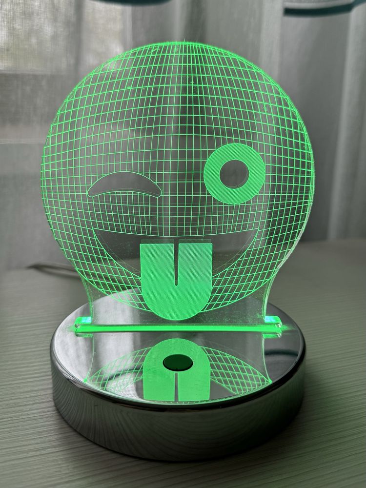 Veioza LED realizata din metal cromat
