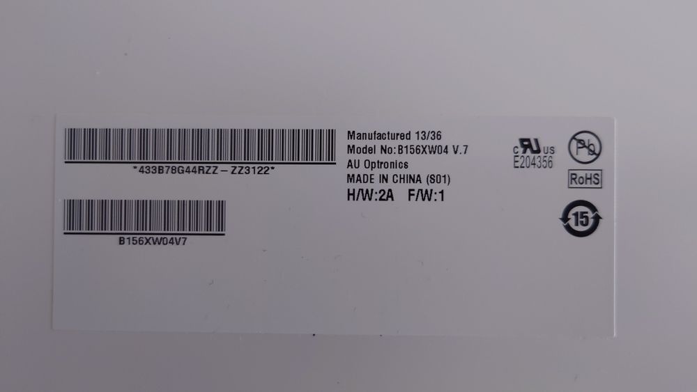 Екран (матрица) за лаптоп - AUO B156XW04 V.7