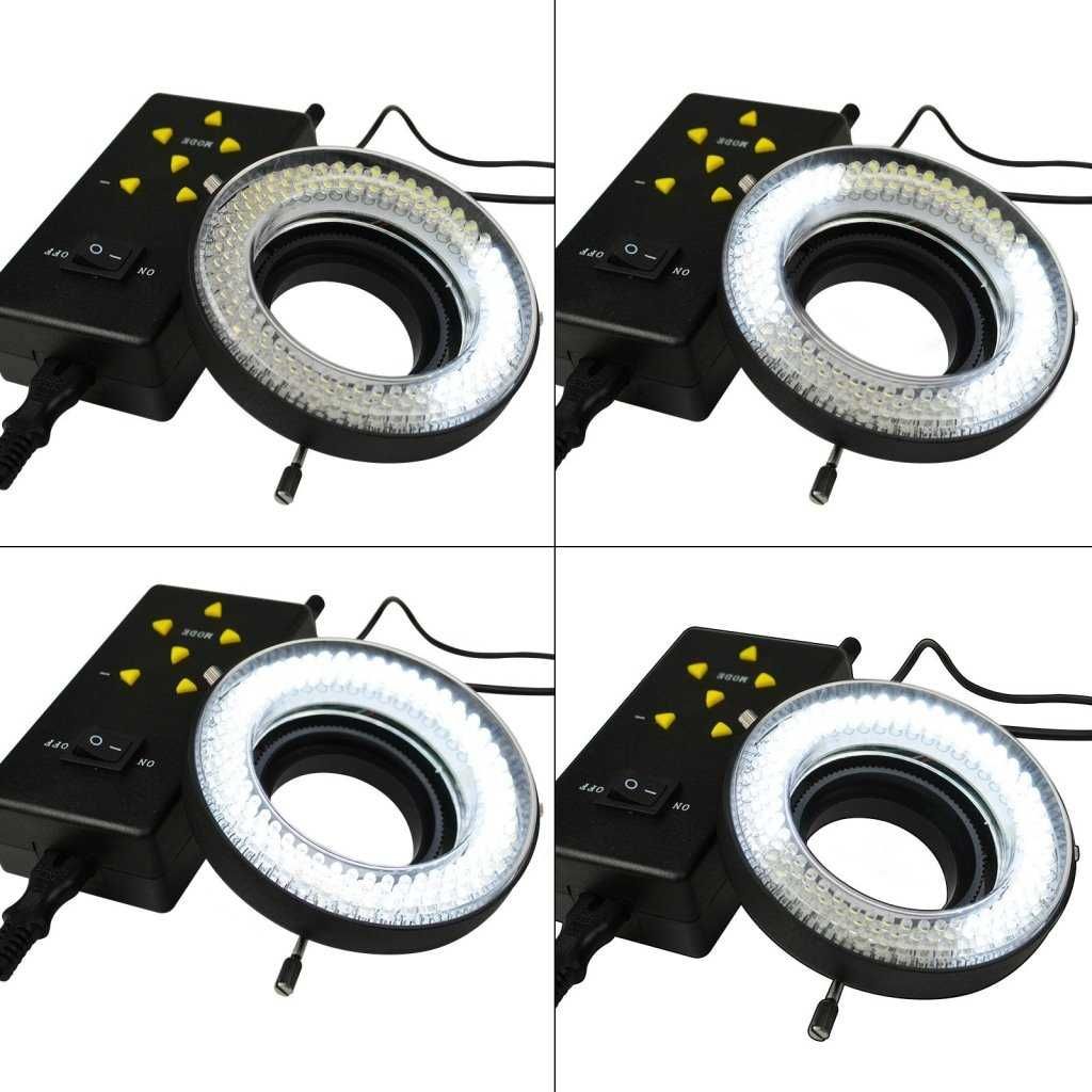 Пръстеновидна лампа за микроскоп и камера с 144 LED крушки