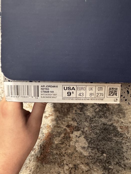 Jordan 6 midnight navy 43