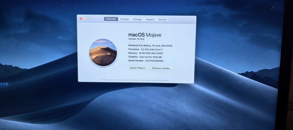 Macbook Pro 15 Retina 2015_i7 Quad Core_16GB 1600Mhz_128GB SSD Apple_