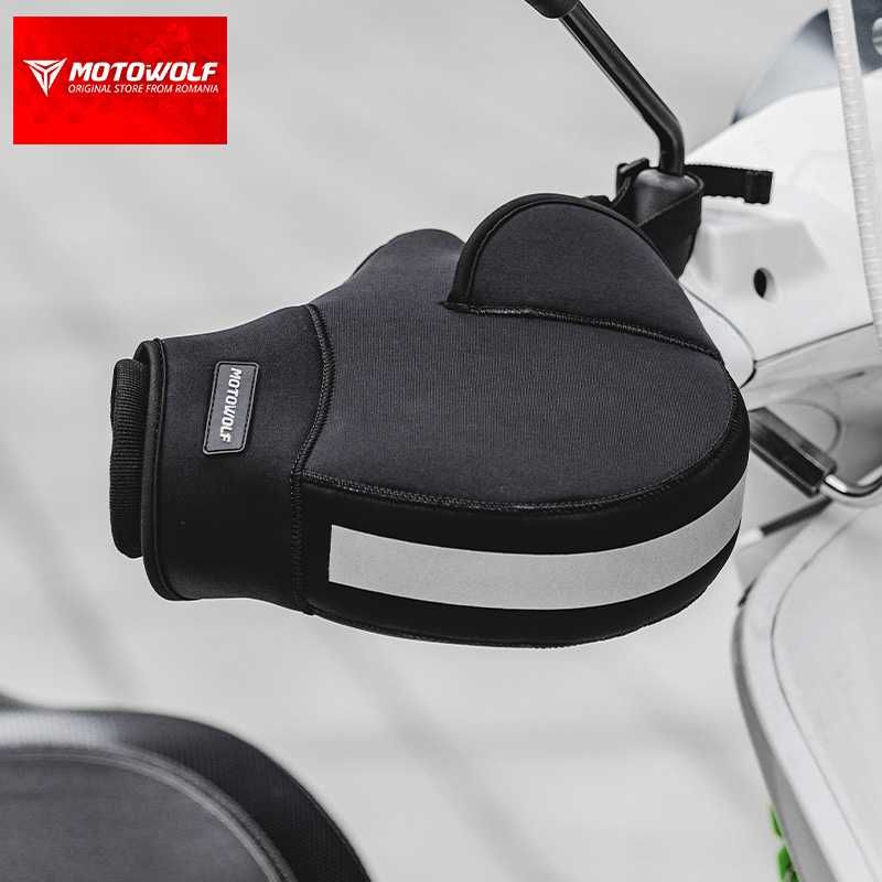 Set 2 protectii vant maini pentru ghidon moto , impermeabile Motowolf