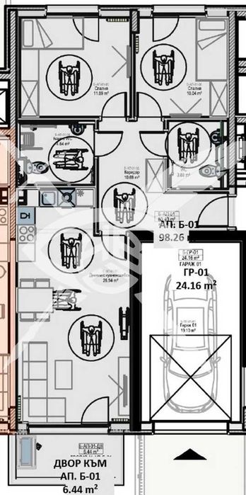 Тристаен апартамент в жк. Младост 2 № 1316 -37363