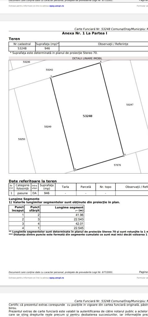 Teren intravilan de vanzare 946 mp – Mihai Viteazu, str. Margaretelor