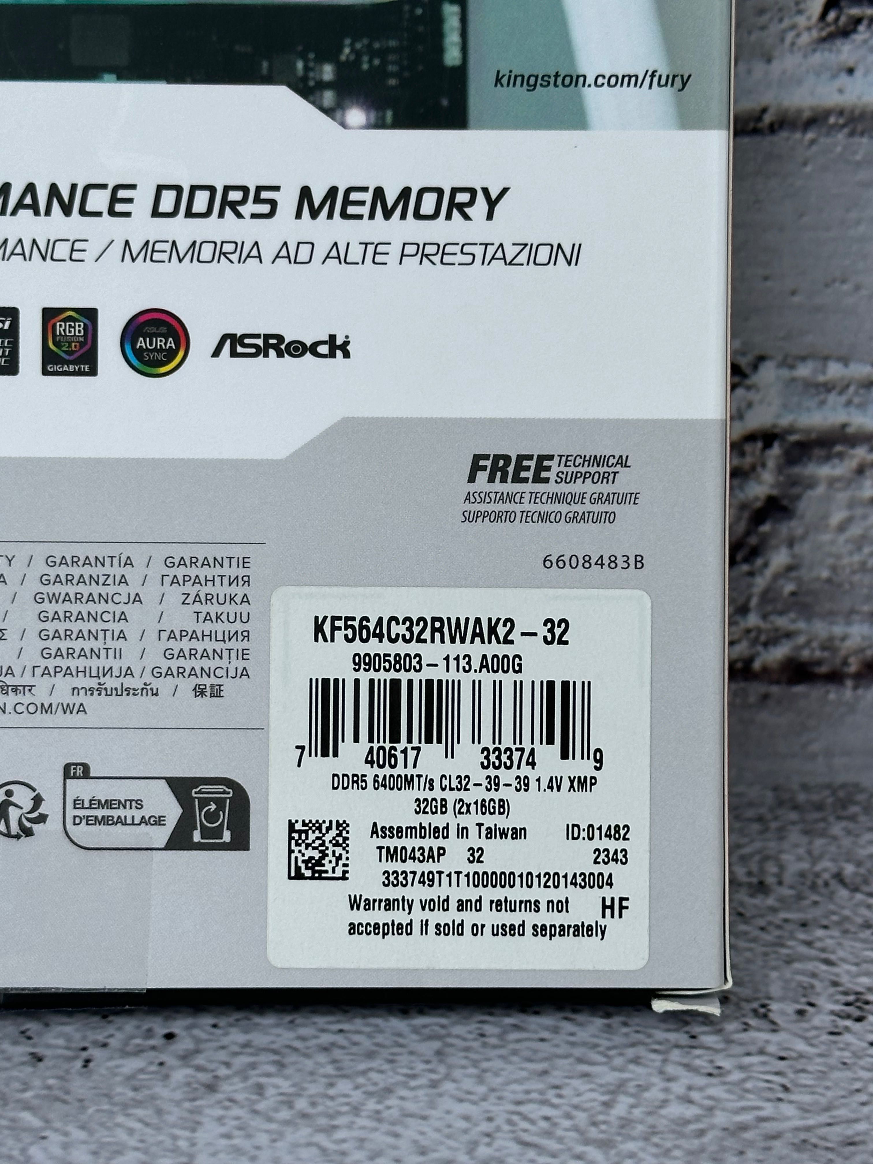 Оперативна памет Kingston Fury Renegade RGB DDR5 6400 MT/s