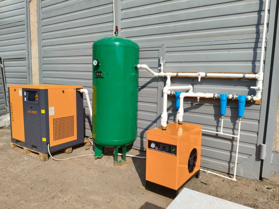 Инверторный винтовой воздушный компрессор 15 кВт, 10 бар, 1,64 м3/мин