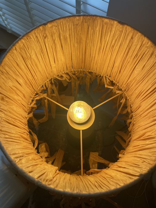 Лампа слама и керамика