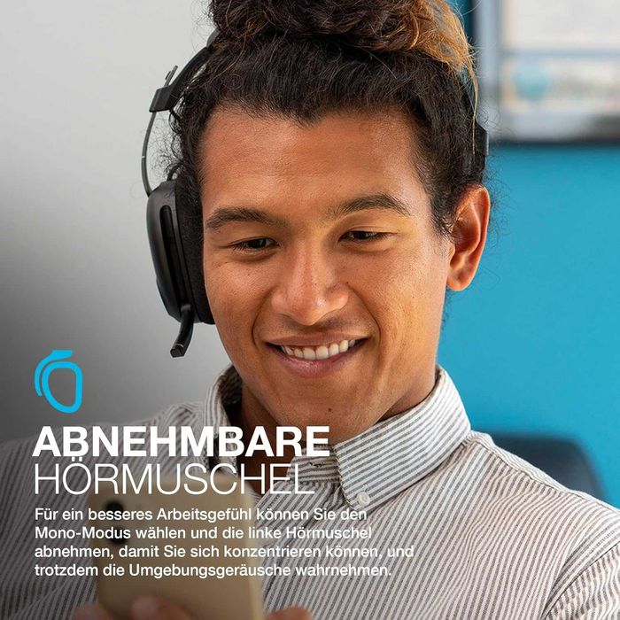 JLab Go Work - Модулни слушалки за работа (2 в 1 стерео/моно)