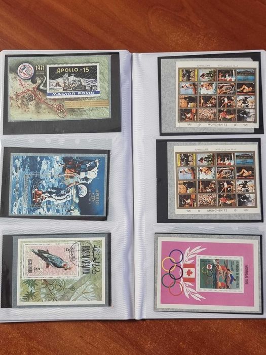 Colectie 250 COLITE FILATELICE, anii 1960-1970, straine USA, CCCP, etc