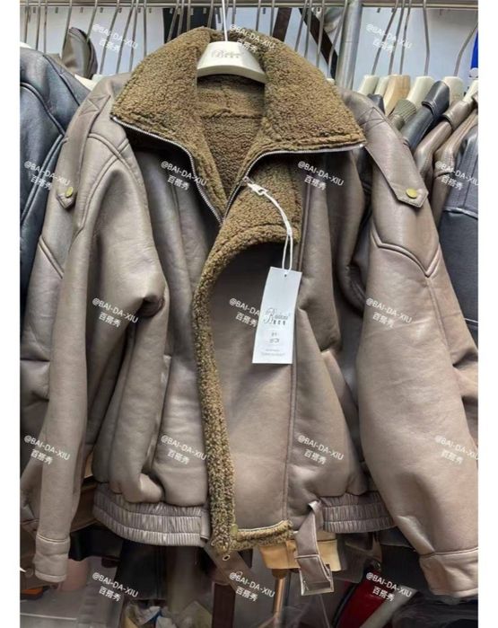 Дубленка зимний, коричневая