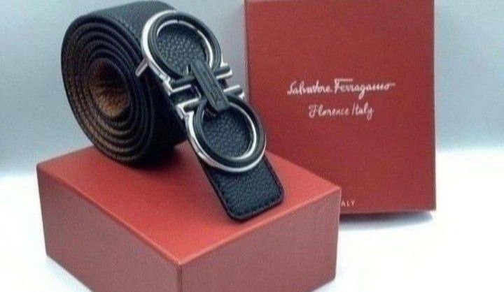 Curele unisex piele naturala,logo metalic, cutie, saculet, etichetă