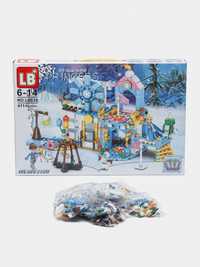 Set de constructie LB Plus, Castel Frozen Ice and Snow cu lumini LED,