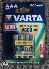 Acumulatori Baterii AAA VARTA Ni-MH 800mAh R3 set de 4 buc
