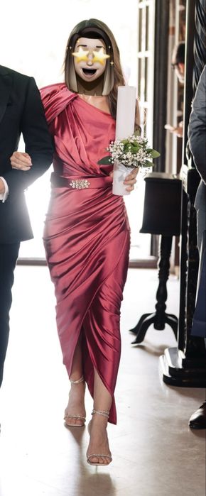 Rochie lunga fucsia