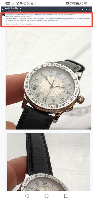 Ceas Longines Lindbergh Hour Angle cu mecanism In-House