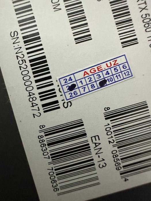 Почти новая RTX 5060 TI 8Gb zotac twin edge