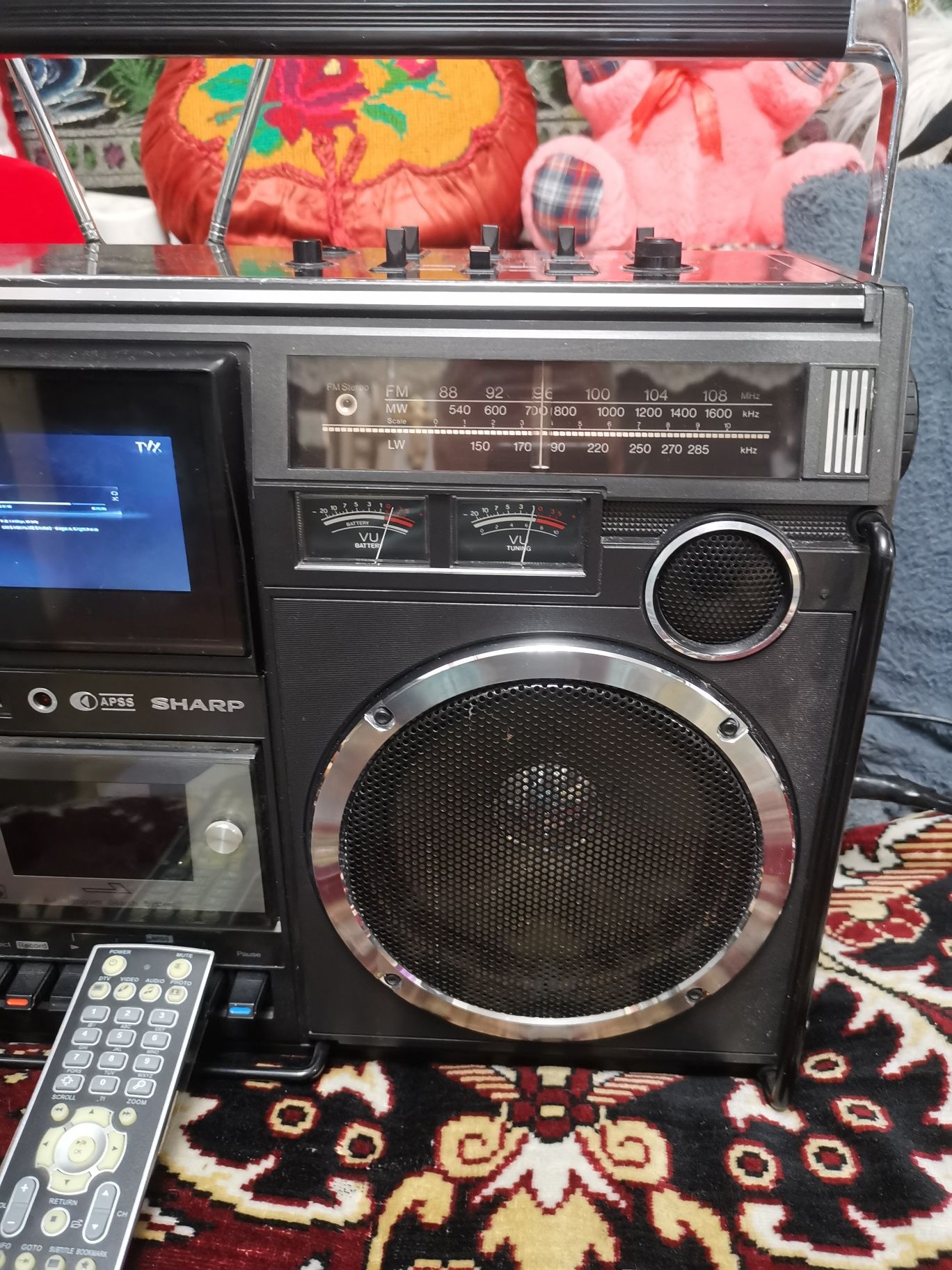 Radio-caset cu monitor LCD color de 1 Tera Sharp