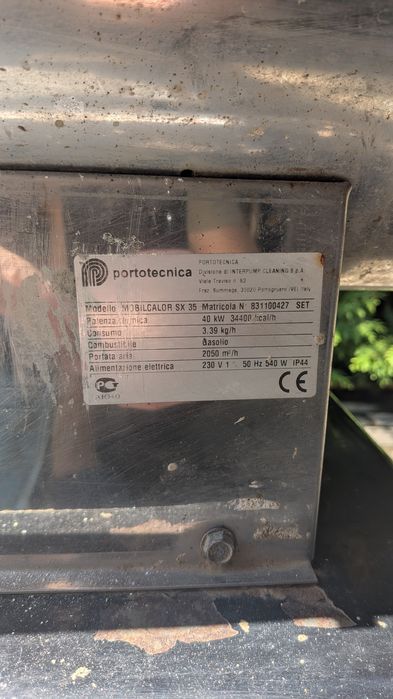 Aerotermă industrială mobilă Portotecnica Mobilcalor SX 35 pe motorină