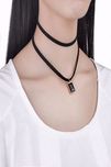 Choker Mystyle Fashion Black Duble Delux - Colier elegant pentru gat