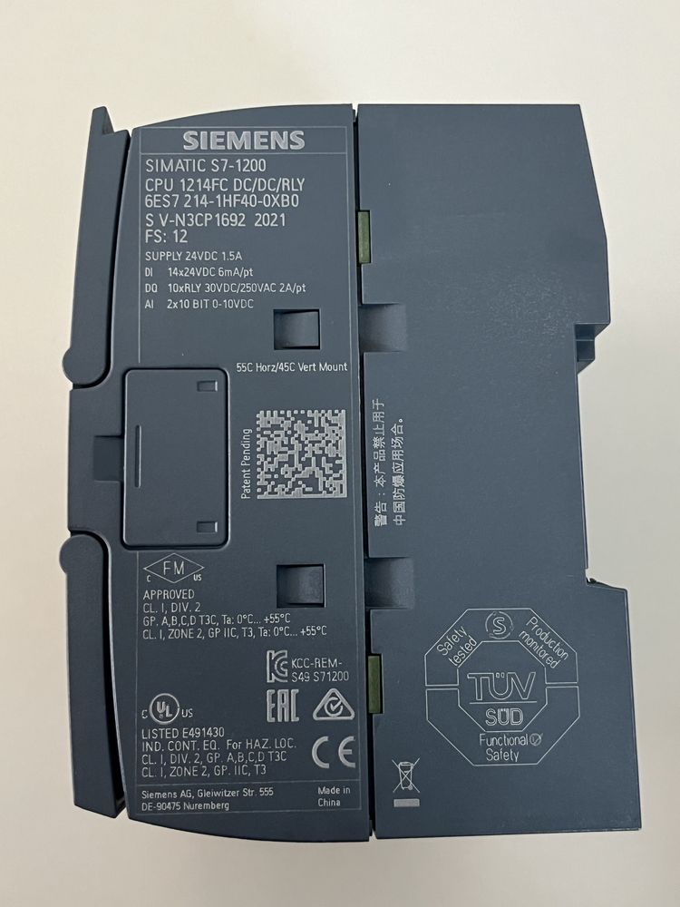 PLC Siemens Simatic S700-1200 CPU 1214FC / 1214C