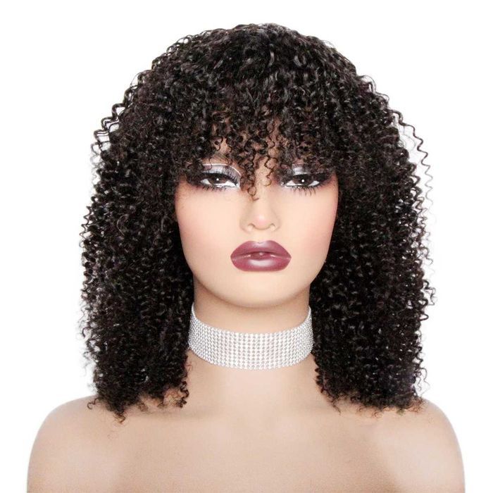 Къса афро къдрава естествена перука