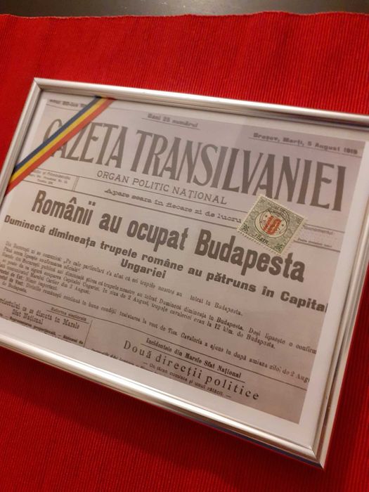 Ziar brașovean din 5 august 1919: "Românii au ocupat Budapesta!"