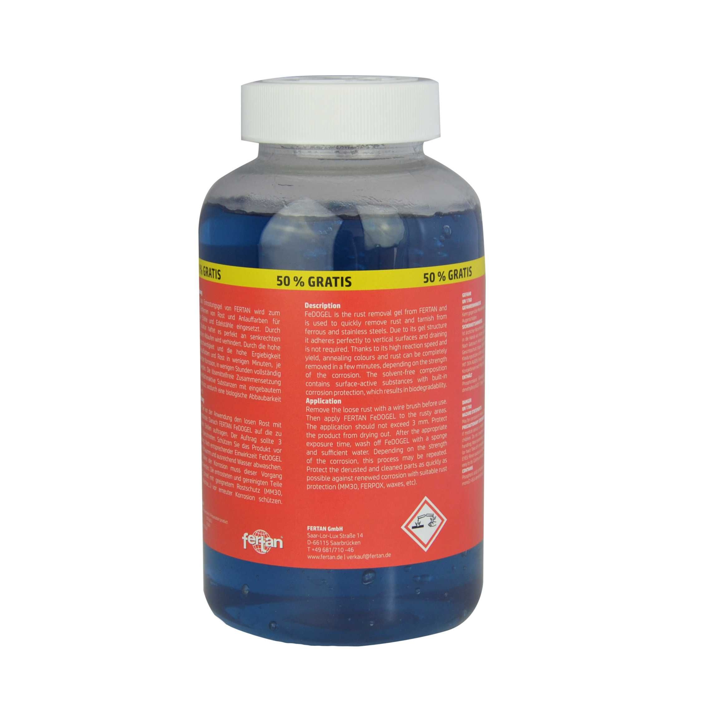 Gel Fedogel curatat coroziunea rugina pe metal otel cupru crom gresie